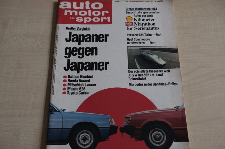 Deckblatt Auto Motor und Sport (27/1980)